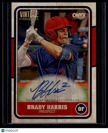 2025 Onyx Vintage Brady Harris #VABRHA Autographs AU