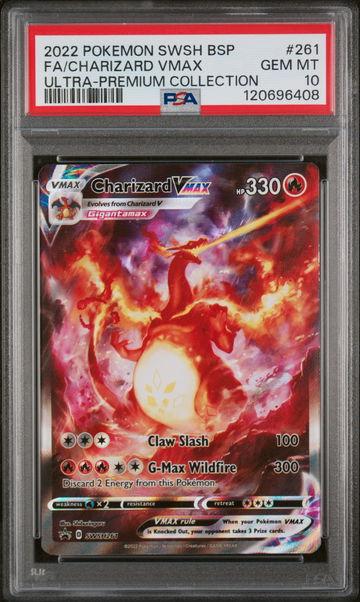 2022 Pokemon Sword and Shield Black Star Ultra Premium Collection Promo Charizard Vmax #SWSH261 PSA 10