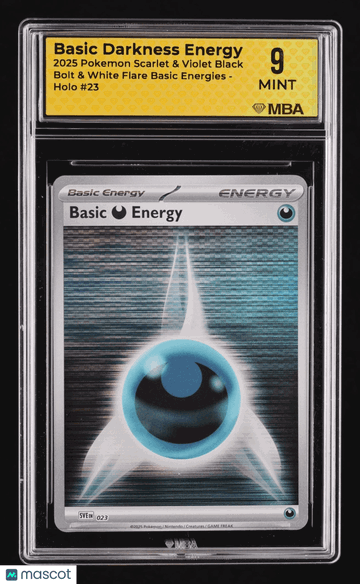 2025 Pokemon Black Bolt & White Flare Basic Energies Basic Darkness Energy Holo MBA 9 #23