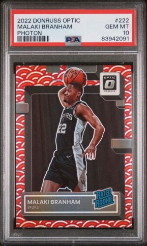 2022-23 Panini Donruss OPTIC MALAKI BRANHAM PHOTON PRIZM ROOKIE SSP PSA 10