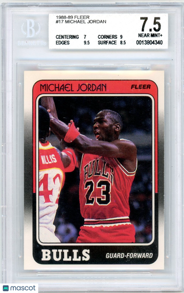 1988 Fleer Michael Jordan #17 BGS 7.5