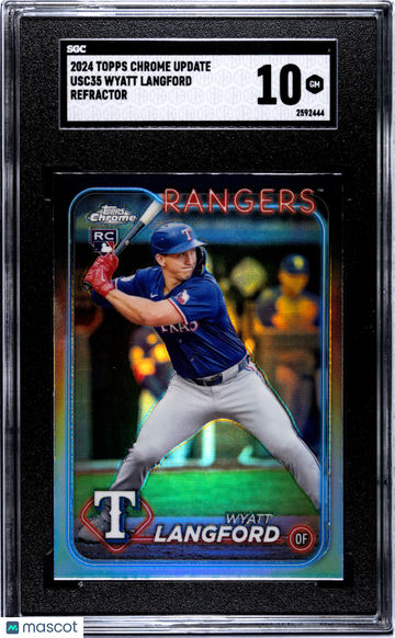 2024 Topps Chrome Update Wyatt Langford #USC35 Refractor SGC 10