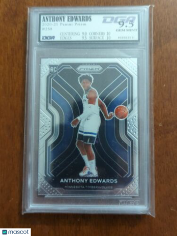 2020-21 Prizm Anthony Edwards #258 Rookie DGA 9.5