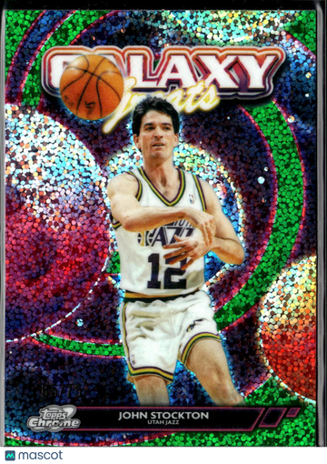 John Stockton 2026 Topps Chrome Galaxy Greats Atomic Refractor Utah Jazz