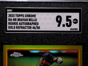 2023 Topps Chrome Brayan Bello #RA-BB RK. Autograph Gold Refractor SGC 9.5