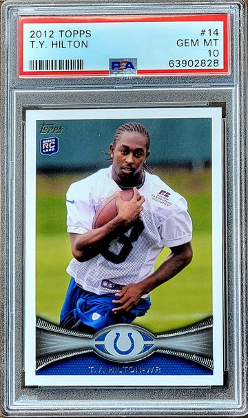 2012 T.Y. HILTON Topps PSA 10 POP 82 Rookie RC #14 