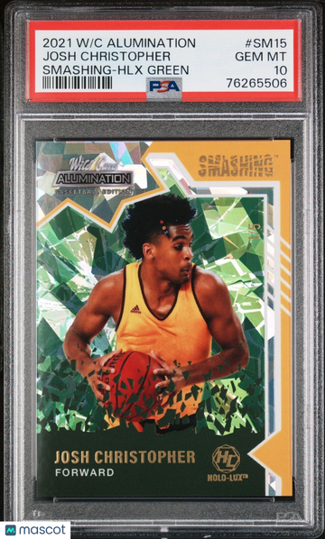 2022 Wild Card Josh Christopher #SM15 Smashing Rookie PSA 10
