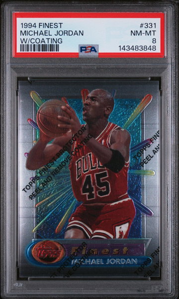 1994 Finest With Coating Michael Jordan #331 PSA 8