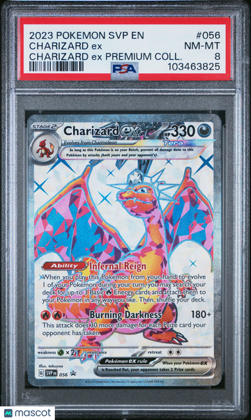 2023 Pokemon SVP EN-SV Black Star Promo Charizard EX Charizard EX Premium Coll. PSA 8 #056