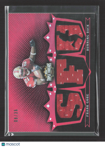 2007 Topps Triple Threads Frank Gore #TTR94 /36 Authentic Jersey Relic