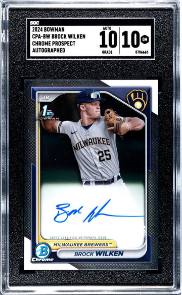 2024 Bowman #CPA-BW Brock Wilken Chrome Prospect Autographed Auto SGC 10