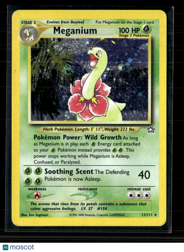 2000 Neo Genesis Meganium Holo Rare #11/111