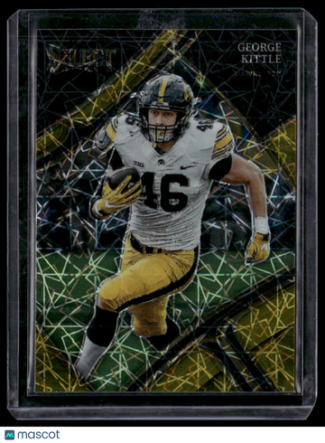 2023 Panini Select Draft Picks George Kittle #173 Gold Lazer Prizm