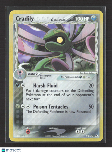 2006 EX Delta Species Cradily Holo Rare #2/110