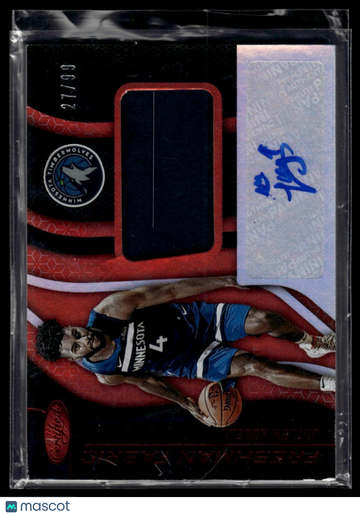 2019-20 Panini Certified Jaylen Nowell #FF-JN Freshman Fabric Signatures Red SN MEM AU