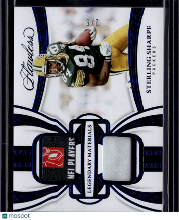 2026 Panini Flawless Legendary Materials Sterling Sharpe #LM-SSE /5 NFL Players Patch Legendary Materials Memorabilia