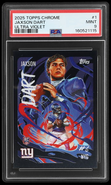 2025 Topps Chrome Jaxson Dart Ultra Violet PSA 9 RC