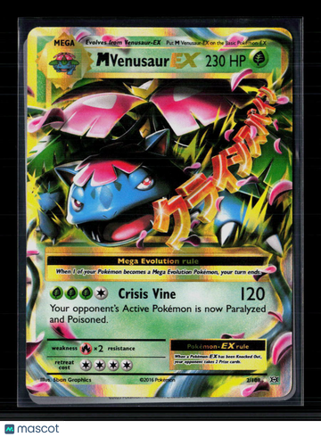 2016 Evolutions M Venusaur EX Holo Rare #2/108
