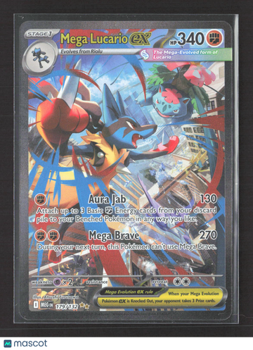 2015 XY—Furious Fists Mega Lucario EX Holo Secret Rare FA #179/162