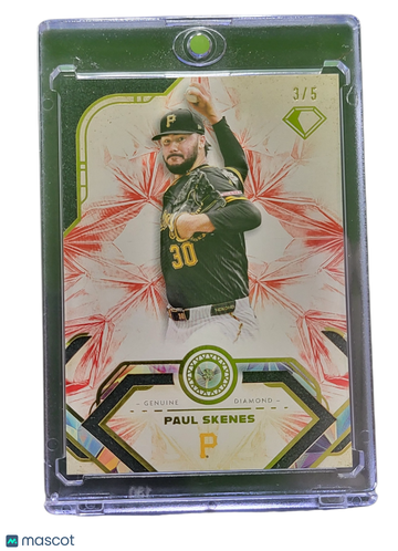 2025 Topps Gilded Collection Paul Skenes #8 Gold Etch /5 Genuine Diamond