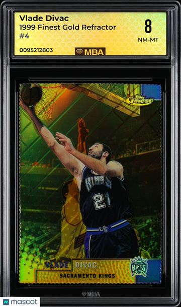 1999 Finest Vlade Divac #4 Gold Refractor MBA 8