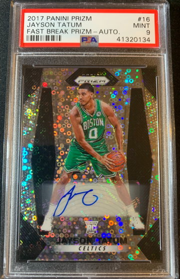 2017 Jayson Tatum Fast Break Auto Rookie PSA 9