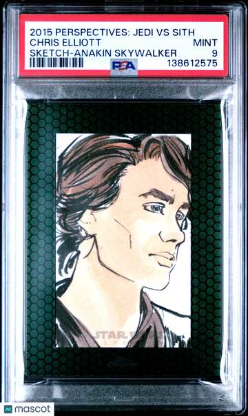 2015 Topps Star Wars Chrome Perspectives Sketch Cards Chris Elliott PSA 9