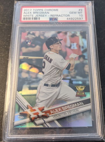 2017 Topps Chrome White Jersey Refractor Alex Bregman PSA 10 