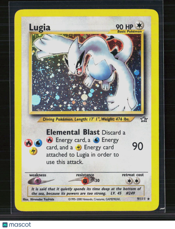 2000 Neo Genesis Lugia Holo Rare #9/111