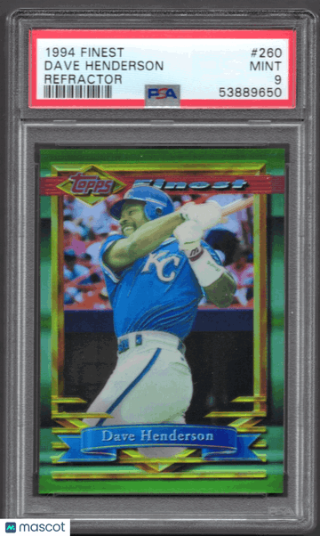 1994 Finest Dave Henderson #260 Refractor PSA 9