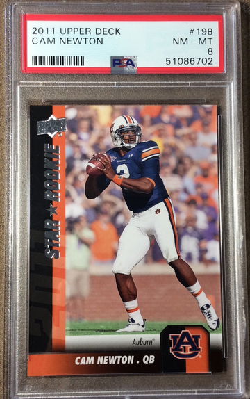 2011 Upper Deck #198 Cam Newton Rookie RC PSA 8 Near Mint - Mint