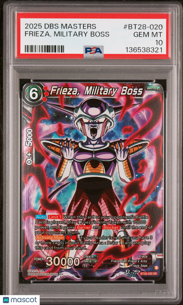Frieza, Military Boss PSA 10 #BT28-020