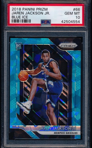 Jaren Jackson Jr 2018 Prizm Blue Ice RC /99 PSA 10