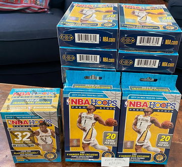 2019-20 NBA Hoops Premium Stock (15) Hanger Boxes/(1) Blaster Factory Sealed