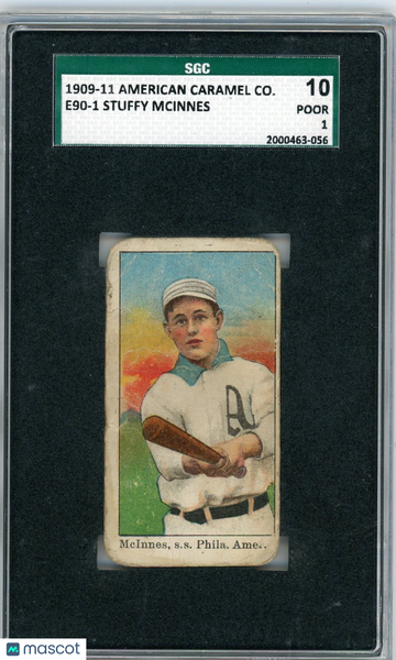 1909 American Caramel Co. (E90-1) Stuffy Mcinnes SGC 1