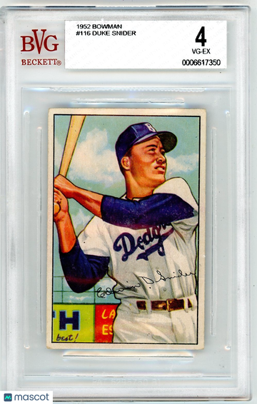 1952 Bowman Duke Snider #116 BVG 4