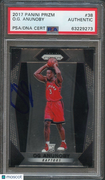 2017 Panini Prizm Og Anunoby #38 PSA A Auto A