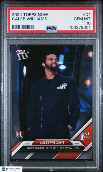 2024 Topps Now Caleb Williams #D1 PSA 10