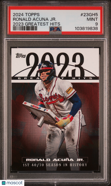 Ronald Acuna JR. 2024 Topps #23GH5-2023 Greatest Hits 40/70 PSA 9