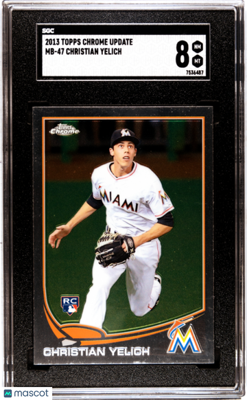2013 Topps Chrome Update Christian Yelich #MB-47 SGC 8