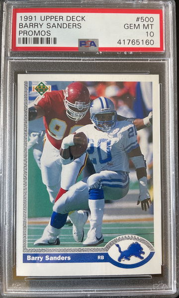 1990 upper deck barry sanders PSA 10 promo