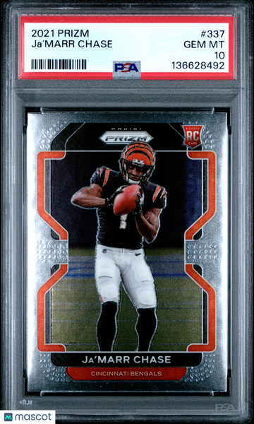 2021 Panini Prizm Ja’Marr Chase #337 PSA 10