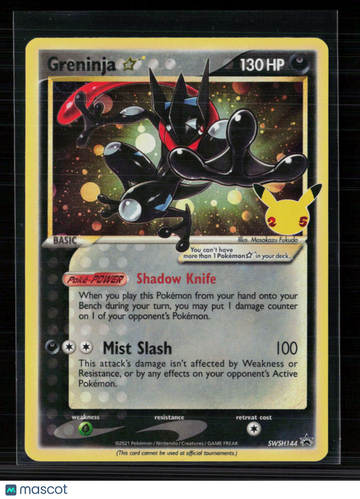 2021 Celebrations Greninja Star Holo Black Star Promo #SWSH144