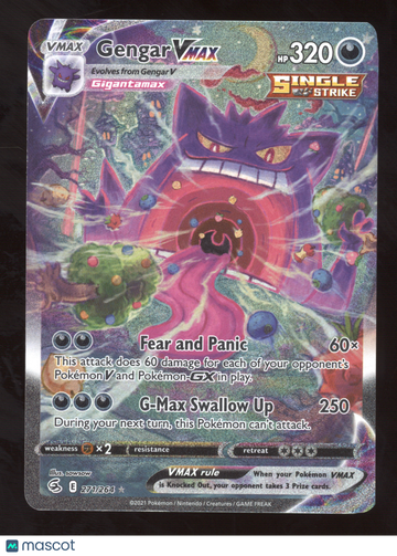 2021 Fusion Strike Gengar VMAX Secret Rare Rainbow #271/264