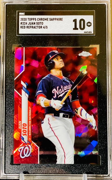 2020 Juan Soto Red Sapphire /5 PSA 10 POP 1 SSP