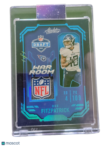 2021 Panini Absolute Football War Room Dez Fitzpatrick #WRM-DFI 1-of-1 NFL Shield Patch
