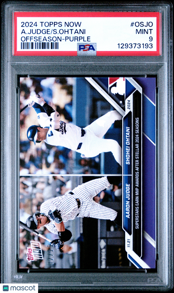 2024 Topps Now Offseason A. Judge S. Ohtani Purple PSA 9