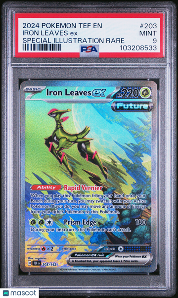 2024 Pokemon Tef EN-Temporal Forces Iron Leaves EX Special Illustration Rare PSA 9 #203