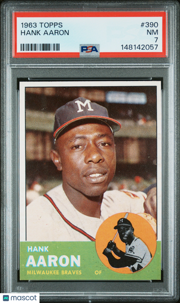 1963 Topps Hank Aaron #390 PSA 7
