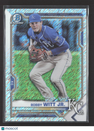2021 Bowman Chrome Bobby Witt Jr. #BCP-193 Aqua Shimmer Refractor